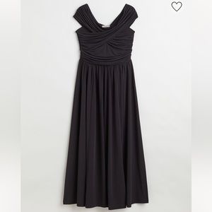 Draped Off-The-Shoulder Dress